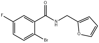 N-(呋喃-2-基甲基)-2-溴-5-氟苯甲酰胺 结构式