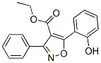 4-Isoxazolecarboxylicacid,5-(2-hydroxyphenyl)-3-phenyl-,ethylester(9CI) 结构式