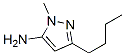 1H-Pyrazol-5-amine,  3-butyl-1-methyl- 结构式