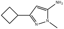 1H-Pyrazol-5-amine,  3-cyclobutyl-1-methyl- 结构式