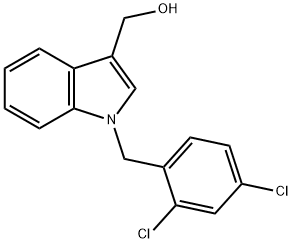 1-[(2,4-DICHLOROPHENYL)METHYL]-1H-INDOLE-3-METHANOL 结构式