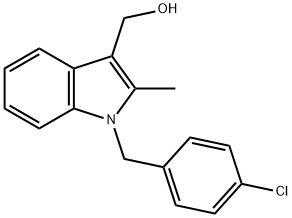 [1-(4-CHLORO-BENZYL)-2-METHYL-1H-INDOL-3-YL]-METHANOL 结构式