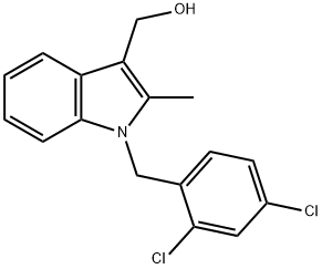 1-[(2,4-DICHLOROPHENYL)METHYL]-2-METHYL-1H-INDOLE-3-METHANOL 结构式