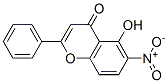 5-hydroxy-6-nitro-2-phenyl-chromen-4-one 结构式