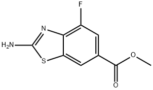 2-氨基-4-氟-6-苯并噻唑羧酸甲酯 结构式