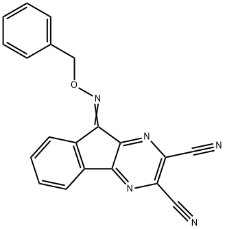 9-[(苯甲氧基)肟]-9H-茚并[1,2-B]吡嗪-2,3-二甲腈 结构式
