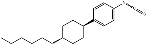 1-(反-4-己基环己基)-4-异硫氰基苯 结构式