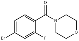 N-(4-BROMO-2-FLUOROBENZOYL)MORPHOLINE 结构式