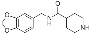 PIPERIDINE-4-CARBOXYLIC ACID (BENZO[1,3]DIOXOL-5-YLMETHYL)-AMIDE 结构式