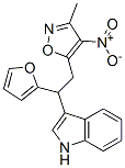 1H-Indole,  3-[1-(2-furanyl)-2-(3-methyl-4-nitro-5-isoxazolyl)ethyl]- 结构式