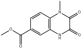 1-甲基-2,3-二氧代-1,2,3,4-四氢喹喔啉-6-羧酸甲酯 结构式