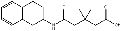 3,3-二甲基-5-氧代-5-(1,2,3,4-四氢萘-2-基氨基)戊酸 结构式