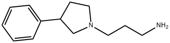 3-(3-苯基吡咯烷-1-基)丙胺 结构式