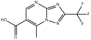 7-甲基-2-三氟甲基-[1,2,4]三唑并[1,5-A]-嘧啶-6-羧酸 结构式