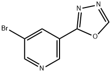 2-(5-溴吡啶-3-基)-1,3,4-恶二唑 结构式