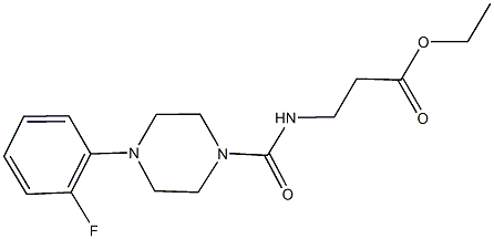 ethyl 3-({[4-(2-fluorophenyl)piperazino]carbonyl}amino)propanoate 结构式