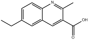 6-ETHYL-2-METHYLQUINOLINE-3-CARBOXYLIC ACID 结构式