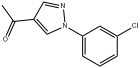 1-[1-(3-氯苯)-1H-吡唑-4-基]乙酮 结构式