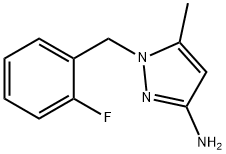1-[(2-氟苯基)甲基]-5-甲基-1H-吡唑-3-胺 结构式