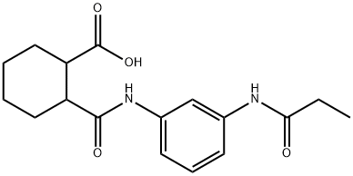 2-{[3-(PROPIONYLAMINO)ANILINO]-CARBONYL}CYCLOHEXANECARBOXYLIC ACID 结构式