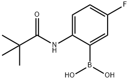 (5-氟代-2-新戊酰胺基苯基)硼酸 结构式