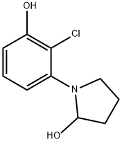 2-Pyrrolidinol, 1-(2-chloro-3-hydroxyphenyl)- 结构式