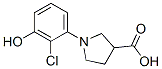 3-PYRROLIDINECARBOXYLIC ACID, 1-(2-CHLORO-3-HYDROXYPHENYL)- 结构式