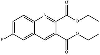 6-FLUOROQUINOLINE-2,3-DICARBOXYLIC ACID DIETHYL ESTER 结构式