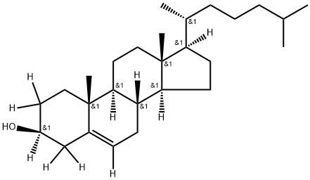 胆固醇-D6 结构式