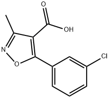 5-(3-氯苯基)-3-甲基异恶唑-4-羧酸 结构式