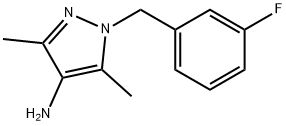 [1-(3-氟苄基)-3,5-二甲基-吡唑-4-基]胺 结构式