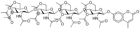 4-METHYLUMBELLIFERYL Β-CHITOTETRAOSE TRIDECAACETATE 结构式