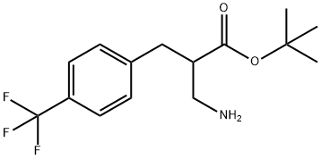 3-氨基-2-(4-(三氟甲基)苄基)丙酸叔丁酯 结构式