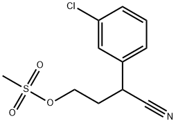 甲磺酸-[3-(3-氯苯基)-3-氰基]酯 结构式