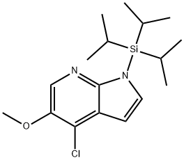 1H-Pyrrolo[2,3-b]pyridine, 4-chloro-5-methoxy-1-[tris(1-methylethyl)silyl]- 结构式