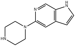5-(PIPERAZIN-1-YL)-1H-PYRROLO[2,3-C]PYRIDINE 结构式