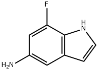 7-氟-1H-吲哚-5-胺 结构式