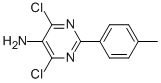 4,6-DICHLORO-2-(4-METHYLPHENYL)-5-PYRIMIDINAMINE 结构式