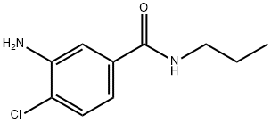 3-氨基-4-氯-N-丙基苯甲酰胺 结构式