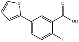 2-Fluoro-5-(thiophen-2-yl)benzoic acid 结构式