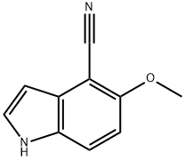 1H-Indole-4-carbonitrile, 5-Methoxy- 结构式