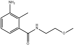 3-amino-N-(2-methoxyethyl)-2-methylbenzamide 结构式