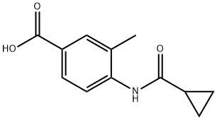 3-甲基-4-(环丙甲酰氨基)苯甲酸 结构式