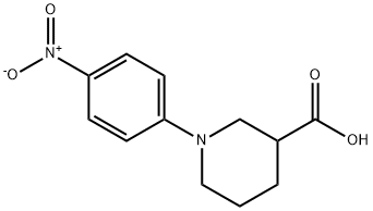 1-(4-硝基苯基)3-哌啶甲酸 结构式