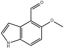 1H-Indole-4-carboxaldehyde, 5-Methoxy- 结构式