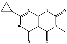 7-cyclopropyl-5-mercapto-1,3-dimethylpyrimido[4,5-d]pyrimidine-2,4(1H,3H)-dione 结构式