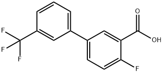 2-Fluoro-5-(3-trifluoromethylphenyl)benzoic acid 结构式