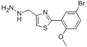 1-((2-(5-bromo-2-methoxyphenyl)thiazol-4-yl)methyl)hydrazine 结构式