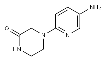 4-(5-氨基-2-吡啶)-2-哌嗪酮 结构式