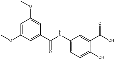 5-[(3,5-二甲氧苄基)氨基]-2-羟基-苯甲酸 结构式